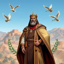 A powerful and authoritative figure representing a ruler of the Earth, specifically hailing from the Karak region in Jordan and belonging to the Al-Amro tribe