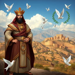 A powerful and authoritative figure representing a ruler of the Earth, specifically hailing from the Karak region in Jordan and belonging to the Al-Amro tribe
