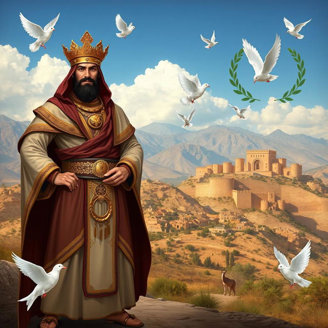 A powerful and authoritative figure representing a ruler of the Earth, specifically hailing from the Karak region in Jordan and belonging to the Al-Amro tribe