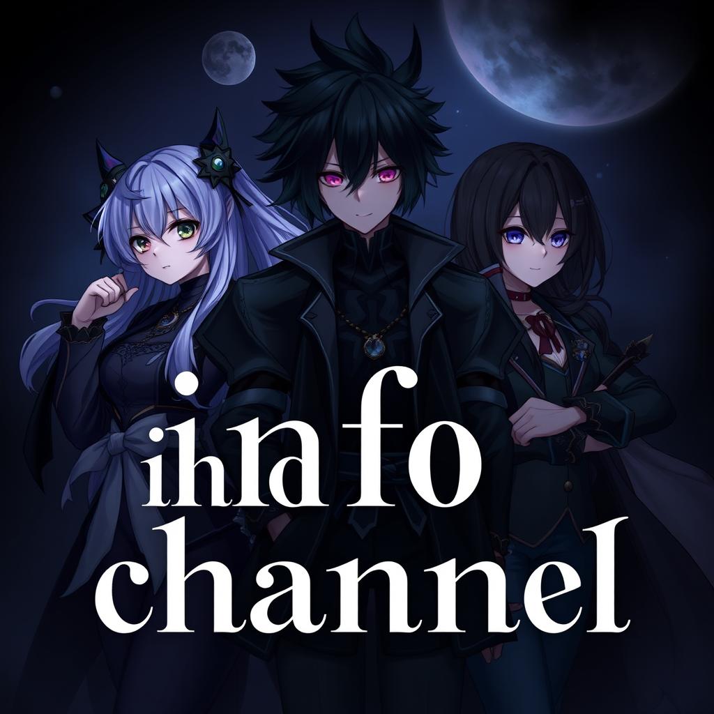 An avatar featuring the characters RizLi, Tartaglia, and Kaedehara Kazuha from Genshin Impact, depicted in dark colors