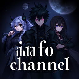 An avatar featuring the characters RizLi, Tartaglia, and Kaedehara Kazuha from Genshin Impact, depicted in dark colors