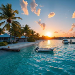 A picturesque scene of Islamorada, Florida, showcasing its beautiful ocean views and tropical surroundings
