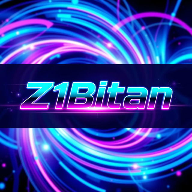 A vibrant and eye-catching YouTube cover image featuring the title "Z1Bitan" in bold, futuristic lettering