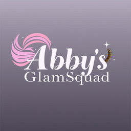 A modern and stylish logo for a beauty business named 'AbbysGlamSquad'