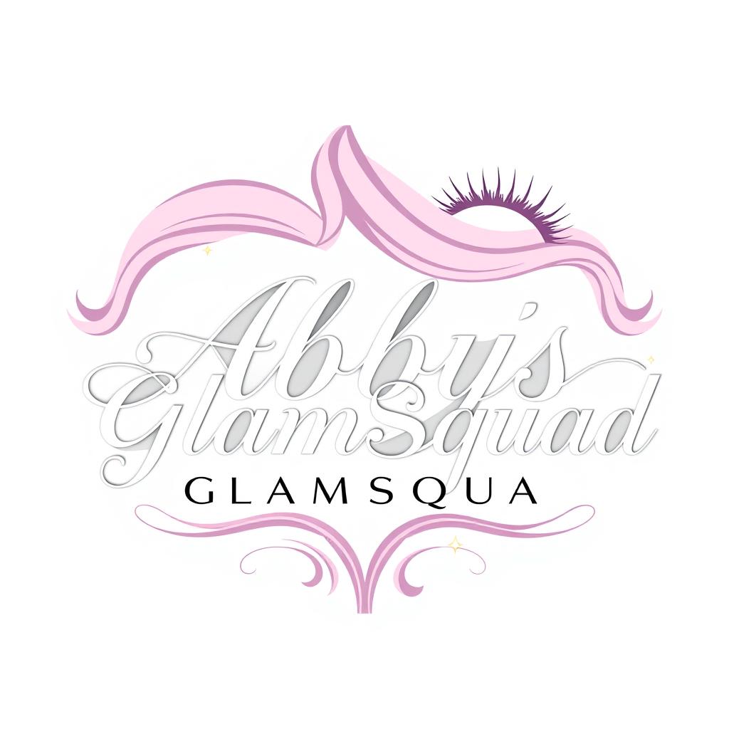 A modern and stylish logo for a beauty business named 'AbbysGlamSquad'