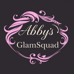 A modern and stylish logo for a beauty business named 'AbbysGlamSquad'