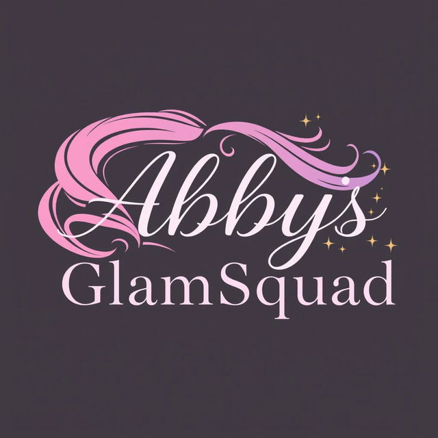 A modern and stylish logo for a beauty business named 'AbbysGlamSquad'