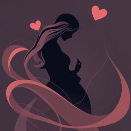 An abstract representation of passion and intimacy, featuring elegant shapes and soft colors to evoke feelings of connection and desire