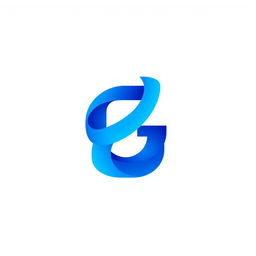 A modern logo design featuring the letters 'F' and 'G' intertwined creatively, using a vibrant blue color palette