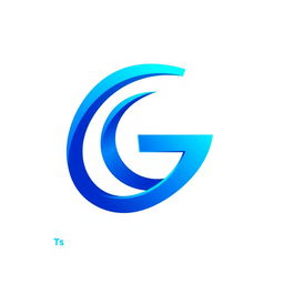 A modern logo design featuring the letters 'F' and 'G' intertwined creatively, using a vibrant blue color palette