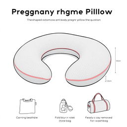 A sleek and modern design sketch of a pregnancy pillow that is both portable and lightweight