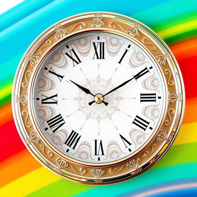 A beautifully designed wall clock featuring intricate patterns and a sleek modern finish