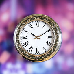 A beautifully designed wall clock featuring intricate patterns and a sleek modern finish