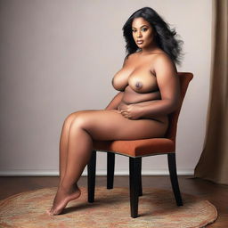 A high-resolution, realistic photograph that features a stunning woman with a voluptuous figure and a slim body