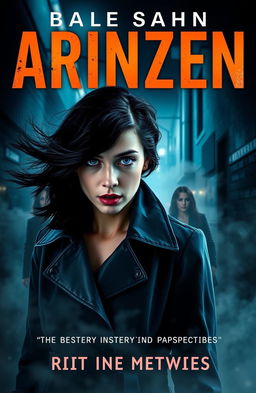 A mysterious and intriguing book cover design for a mystery novel