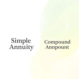 A conceptual illustration depicting the difference between a simple annuity and a compound annuity