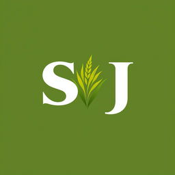 A sleek and modern logo design for a brand named 'S J', featuring bold, stylized lettering of 'S' and 'J'