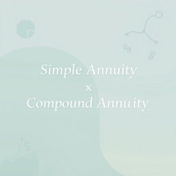 A visually appealing graphic that prominently features the words "Simple Annuity" and "Compound Annuity" in an elegant, modern font
