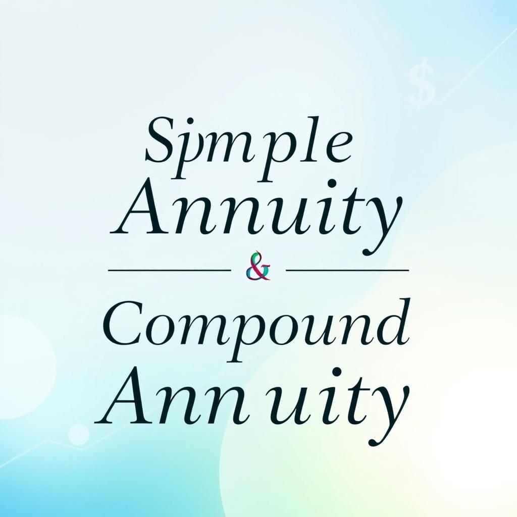 A visually appealing graphic that prominently features the words "Simple Annuity" and "Compound Annuity" in an elegant, modern font