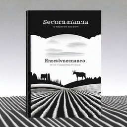 This is a digital art image of an academic book cover in black and white titled 'Sector Agroalimentario'