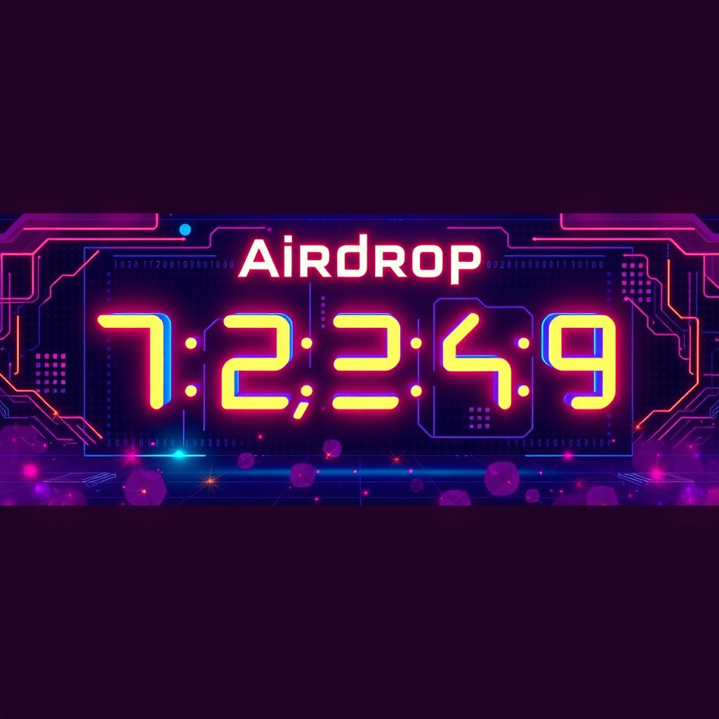 A futuristic Airdrop project showcasing a sleek design featuring vibrant colors in a 7-digit configuration