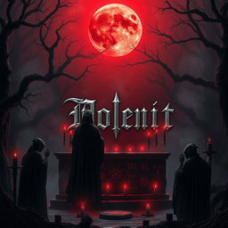 A captivating album cover for dark demonic ritual music, centered around a mysterious and sinister theme