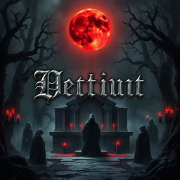 A captivating album cover for dark demonic ritual music, centered around a mysterious and sinister theme