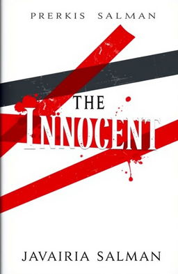 A stunning book cover for a mystery novel titled 'The Innocent' by Javairia Salman