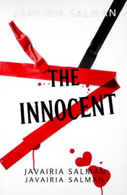 A stunning book cover for a mystery novel titled 'The Innocent' by Javairia Salman