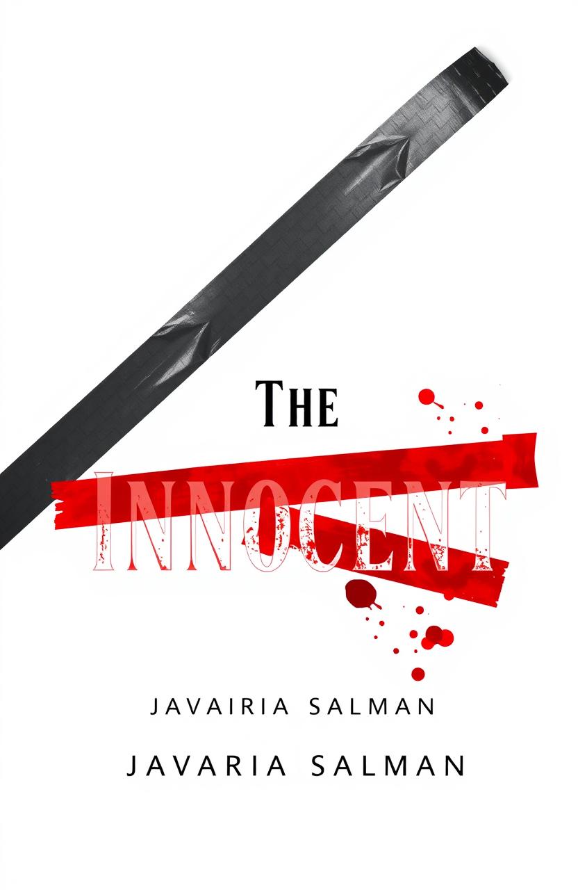 A stunning book cover for a mystery novel titled 'The Innocent' by Javairia Salman