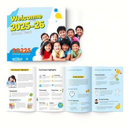 A vibrant and engaging catalogue design for a school advertisement for the new session 2025-26