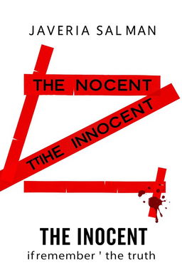 A minimalist book cover design for a mystery novel titled 'The Innocent' by Javairia Salman