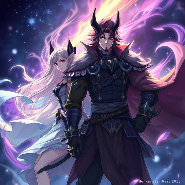 A captivating scene featuring Boothill and Acheron from the Honkai Star Rail video game