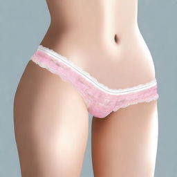 A high-quality, digital art image depicting a pair of stylish and sexy panties