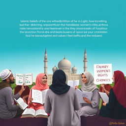 A thought-provoking image illustrating the intersection of Islamic beliefs and views on abortion