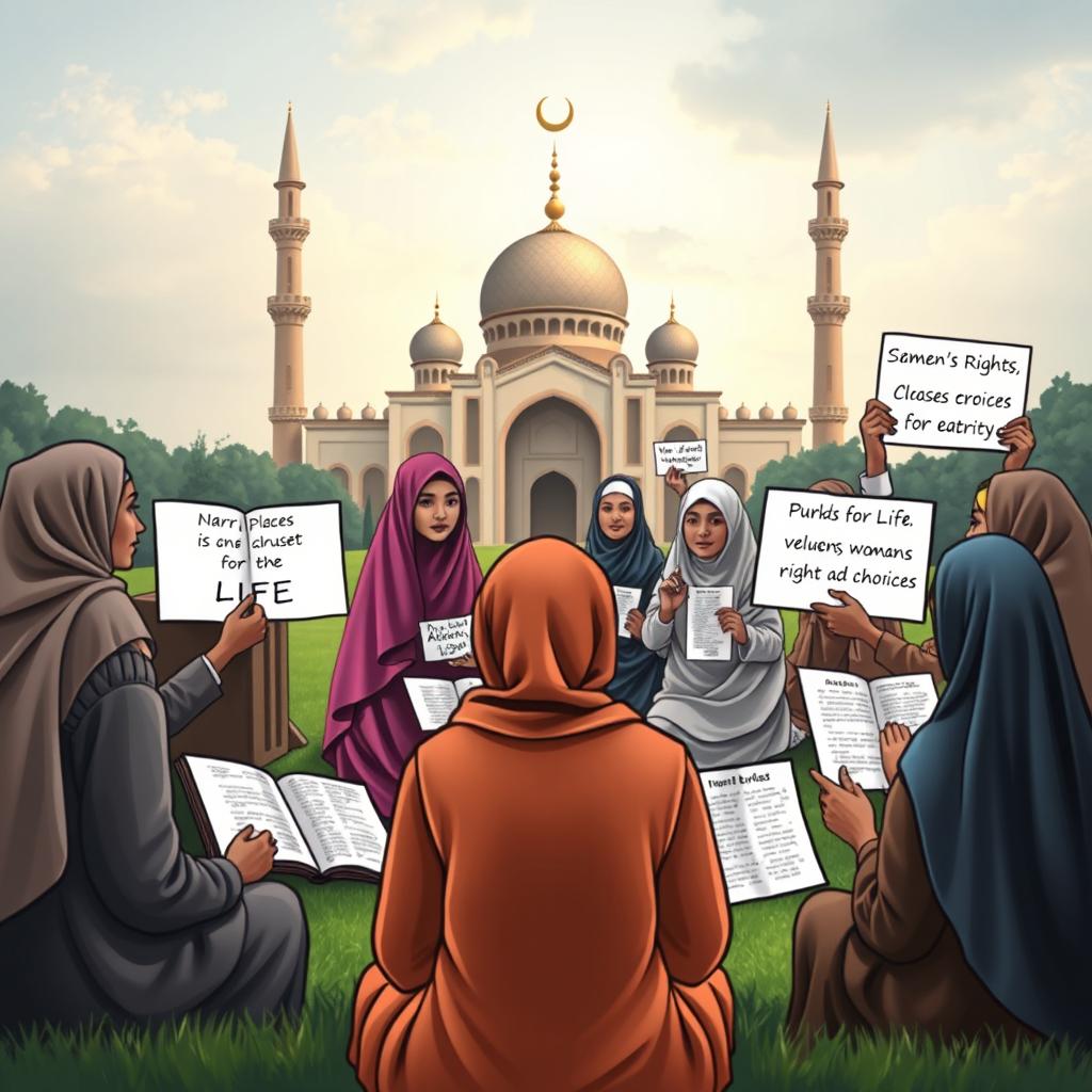 A thought-provoking image illustrating the intersection of Islamic beliefs and views on abortion