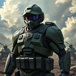 A Zeon Soldier depicted in a striking pose, fully equipped with a detailed Seal Kit