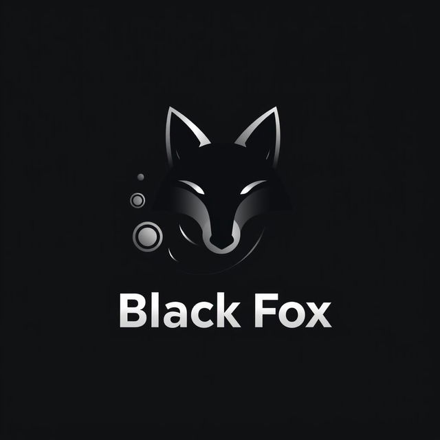 A sleek and modern logo design for a multimedia company named 'Black Fox'