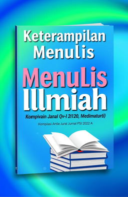 A book cover design for "Keterampilan Menulis Ilmiah: Kompilasi Artikel Jurnal PBSI 2022 A"