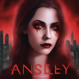 This is a high-quality digital art book cover for a novel titled 'Ainsley' by 'S