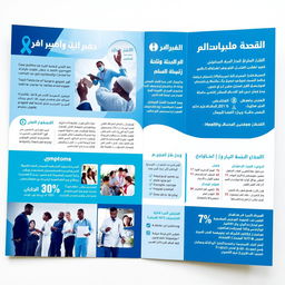 A visually attractive awareness leaflet for prostate cancer, featuring striking graphics and informative content