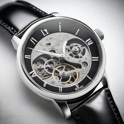 A high-resolution image of a classic men's mechanical wristwatch