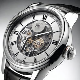 A high-resolution image of a classic men's mechanical wristwatch