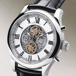 A stunning, high-resolution image of a classic European-style men's mechanical wristwatch