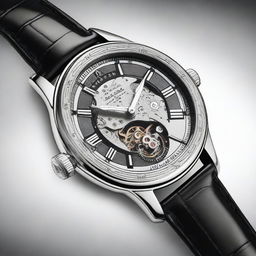 A stunning, high-resolution image of a classic European-style men's mechanical wristwatch