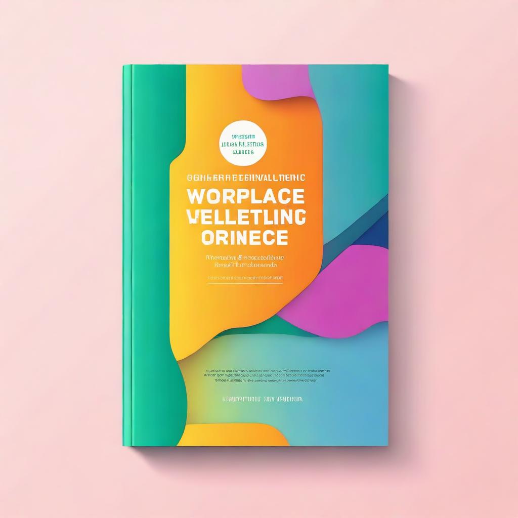 An expertly crafted digital art image of a book cover for 'Workplace Well-being: Mastering Office Health Essentials'