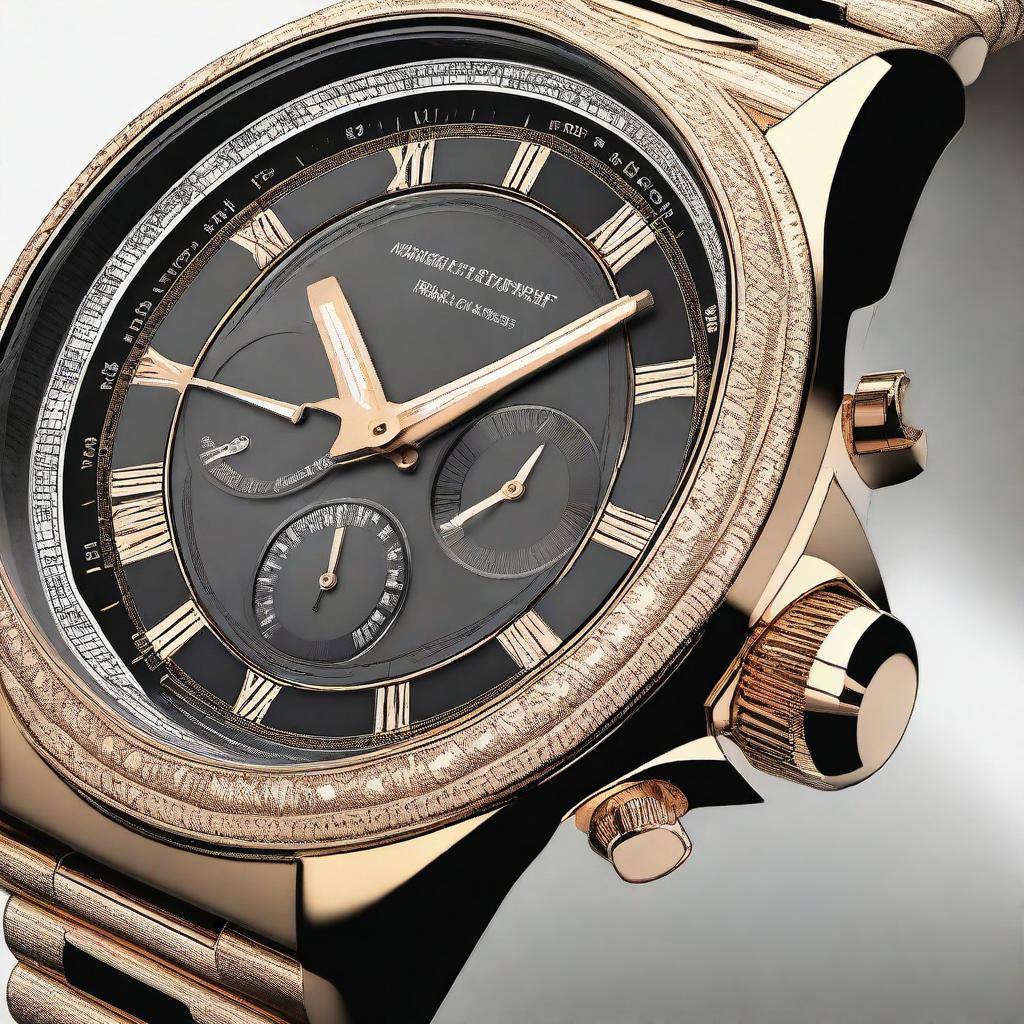 An image showcasing a meticulously designed wristwatch