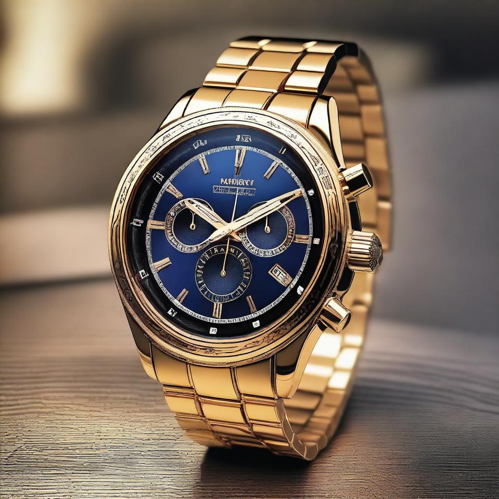 An image showcasing a meticulously designed wristwatch