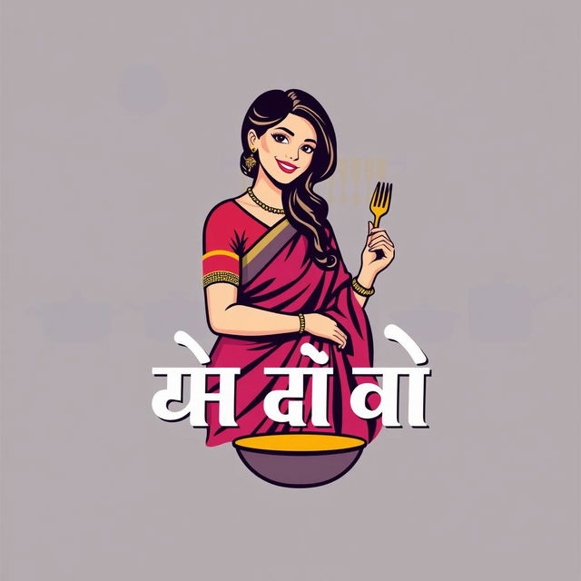 A luxury logo design for a cooking page named "সখের রান্না ঘর"