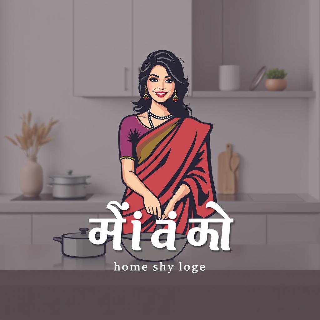 A luxury logo design for a cooking page named "সখের রান্না ঘর"